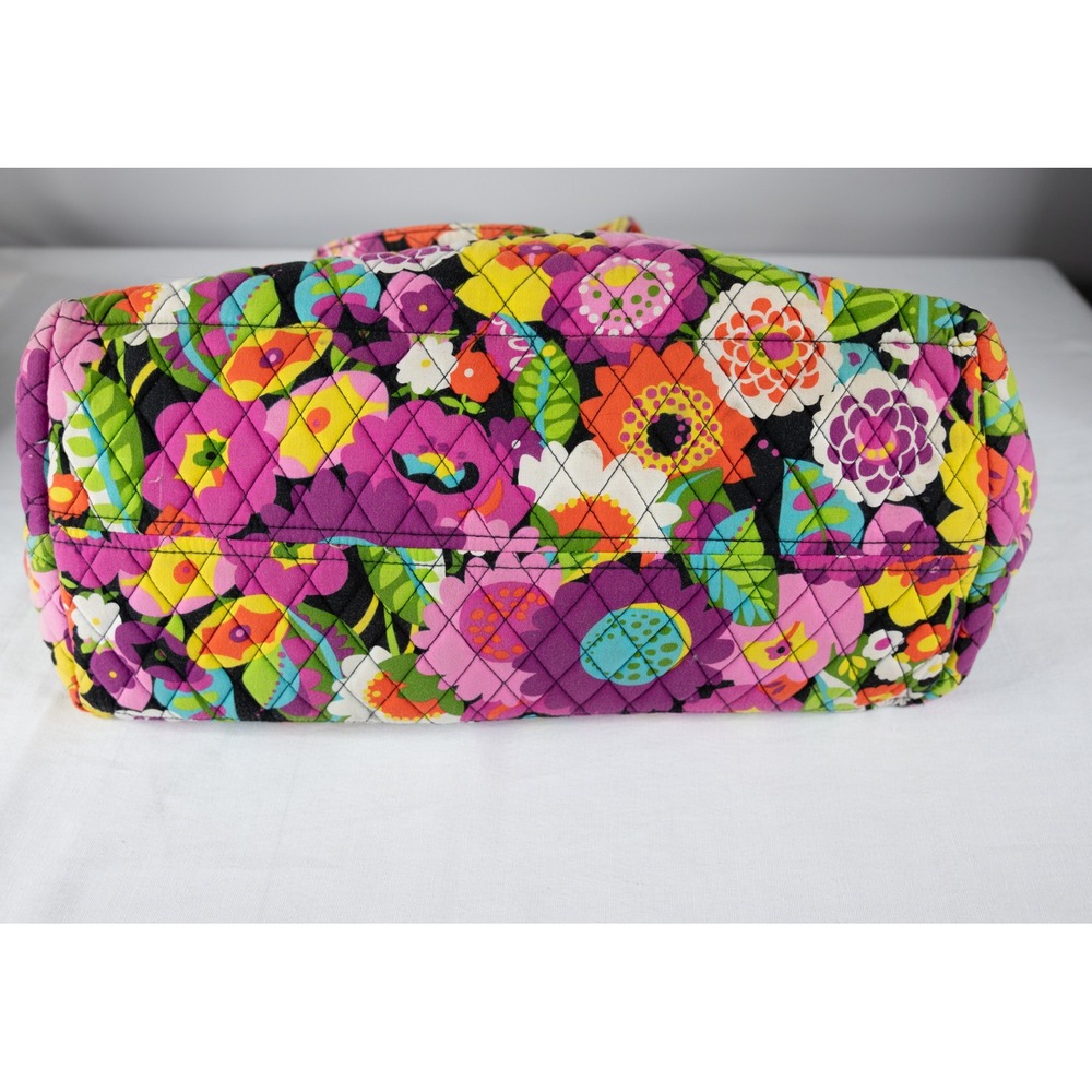 Vera Bradley Tote Bag Large Va Va Bloom Floral Excellent Quilted Cotton - Picture 5 of 7